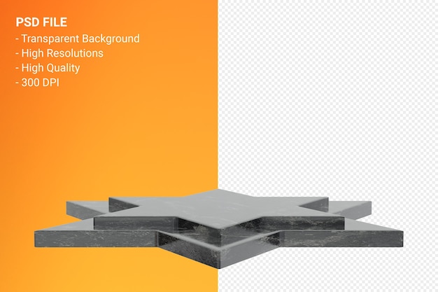 PSD Мраморный подиум минимальный дизайн в 3d-рендеринге