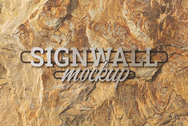 Marble and stone logo effect mockup