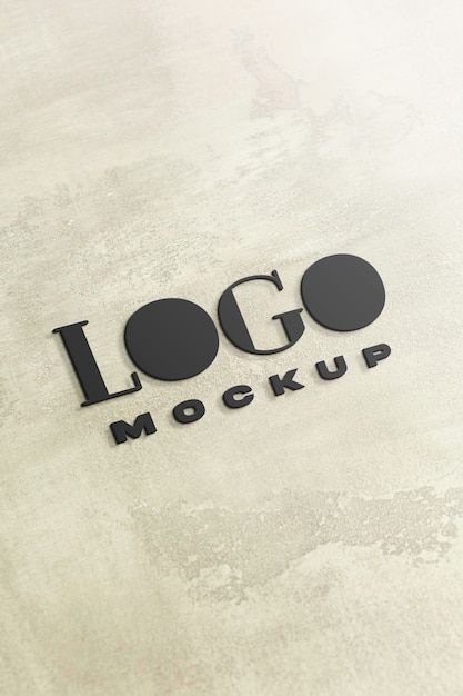 PSD marble and stone logo effect mockup