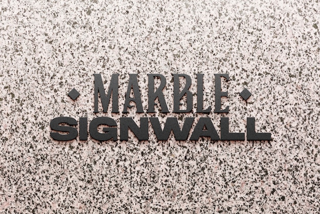 PSD marble and stone logo effect mockup