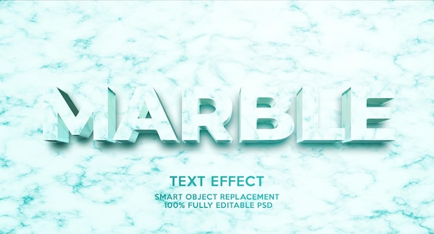 PSD marble text effect template