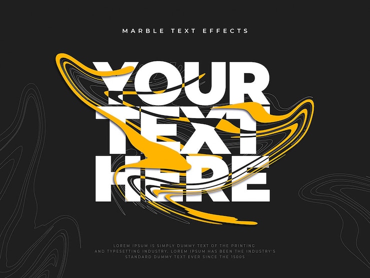PSD marble text effect