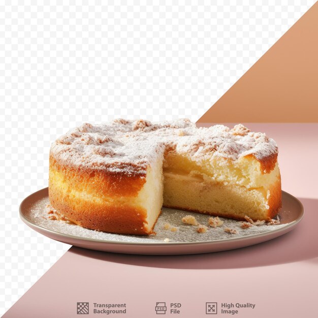 PSD marchpane cake solitary on transparent background