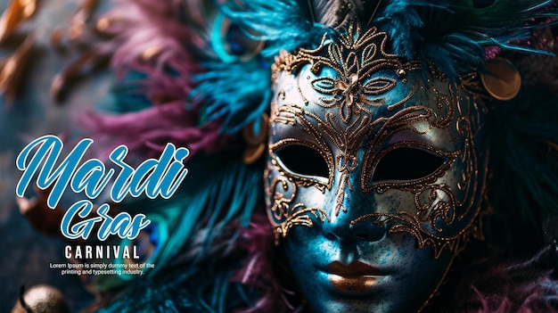 PSD mardi gras carnival background