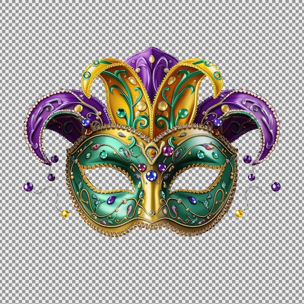 Mardi gras mask isolated on white background