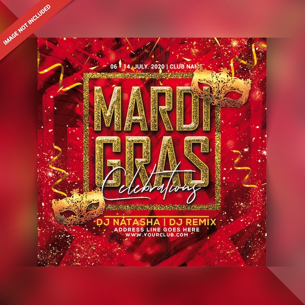 Mardi Gras Party Flyer