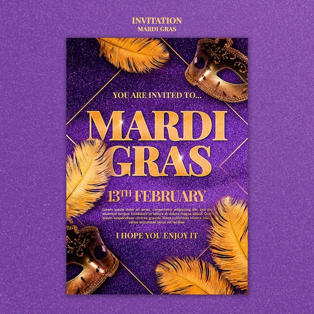 PSD mardi gras template design