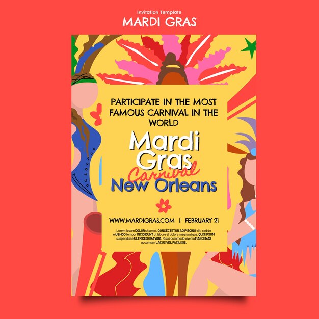 Mardi gras  template design