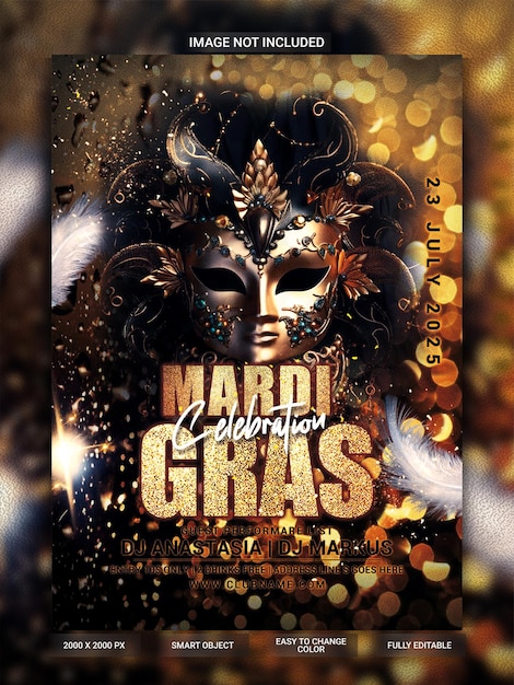 Mardi Grass Party Flyer