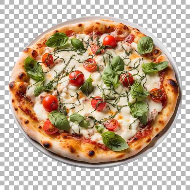 PSD margherita flatbread on transparent background