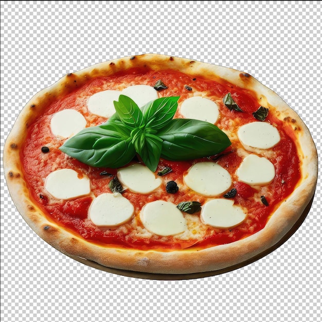 PSD pizza margherita su bg trasparente