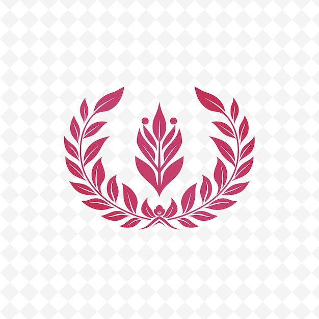 PSD marjoram leaf badge logo z dekoracyjnym wieńcem i floral a nature herb vector design collections