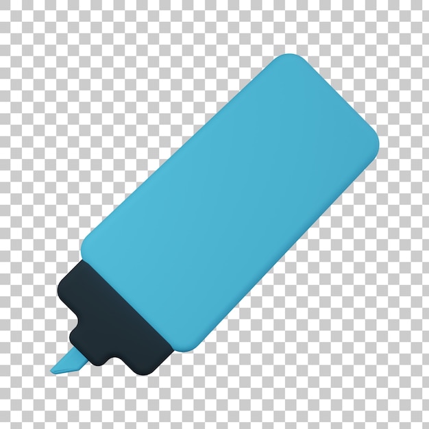 Markeerstift 3D illustratie