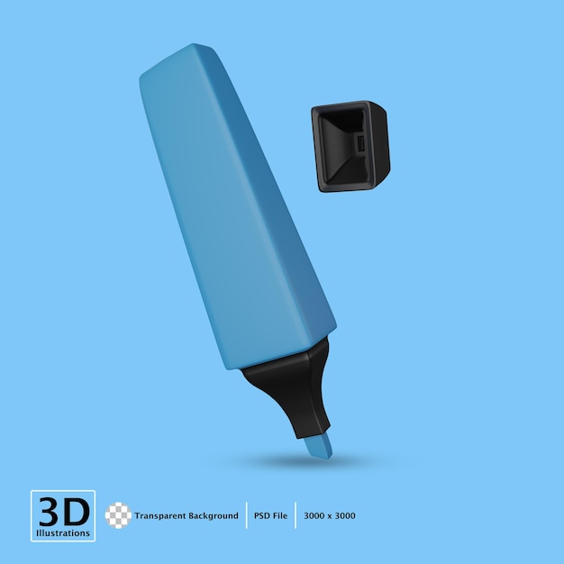 Marker 3d pictogram render illustratie