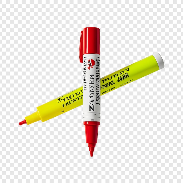 PSD marker pen isolated on transparent background