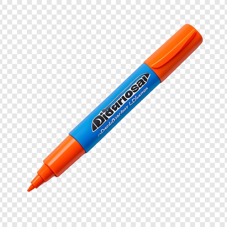 PSD marker pen isolated on transparent background