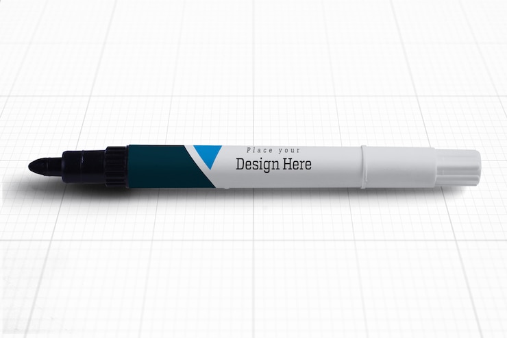 PSD marker pen mockup