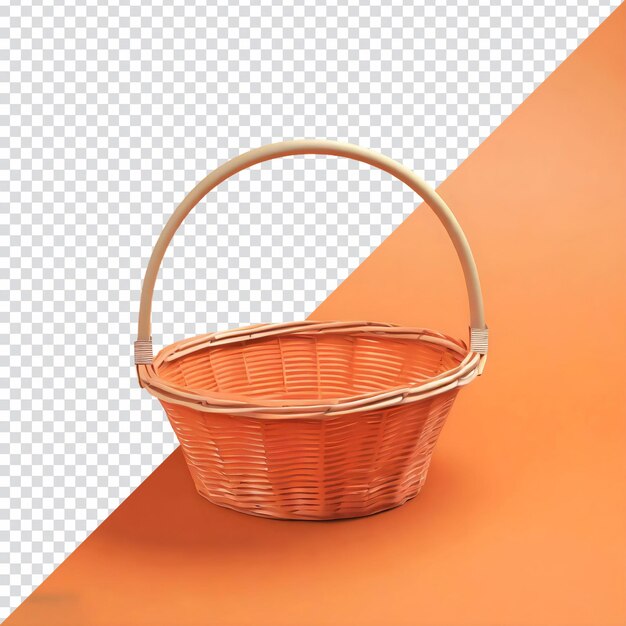 PSD market basket isolated on transparent background