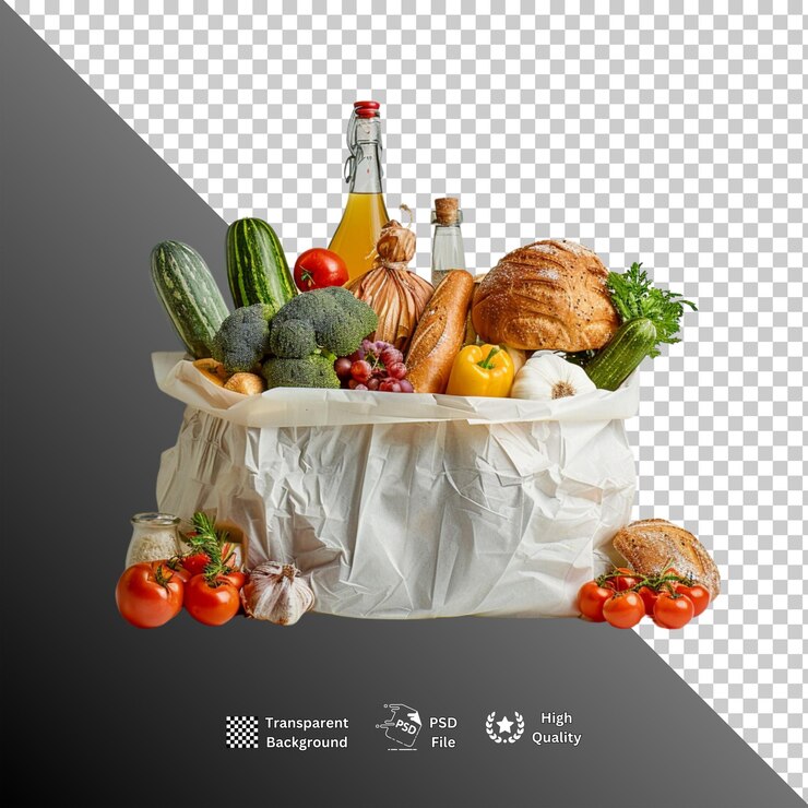 PSD торговая корзина изолирована на прозрачном фоне