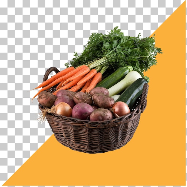 market basket isolated on transparent background