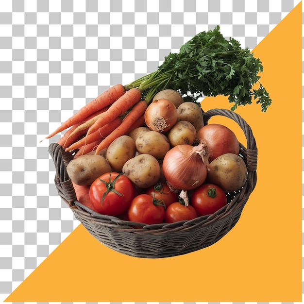 market basket isolated on transparent background
