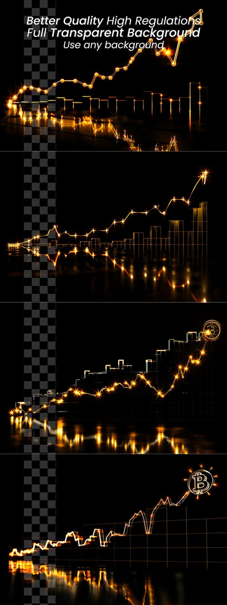 PSD market candlestick graph finance and economy concept on transparent background
