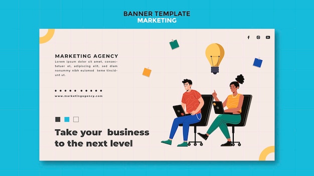 Marketing agency banner template