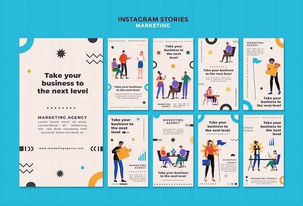 Storie di instagram dell'agenzia di marketing