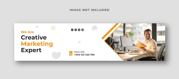 PSD marketing agency social media linkedin banner template design