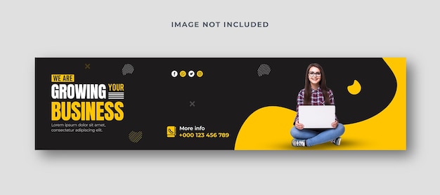 PSD marketing agency social media linkedin banner template design