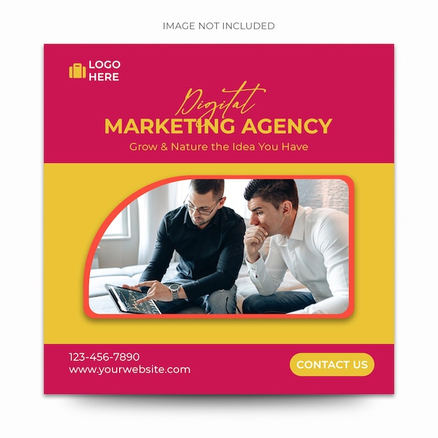 Marketing agency social media template post