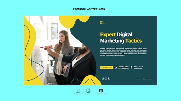 MARKETING BRAND FACEBOOK ADs AND TIMELINE PSD TEMPLATE