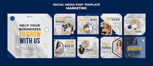 PSD marketing business social media posts