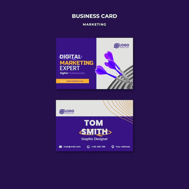 Marketing concept business card template