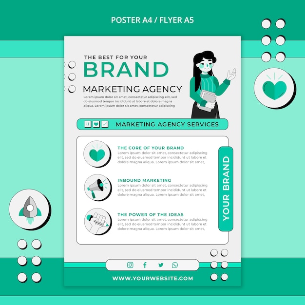 Marketing concept poster template