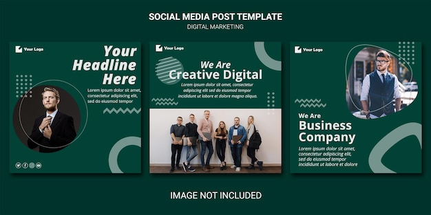 PSD marketing cyfrowy instagram szablon mediów społecznościowych kolekcja postów