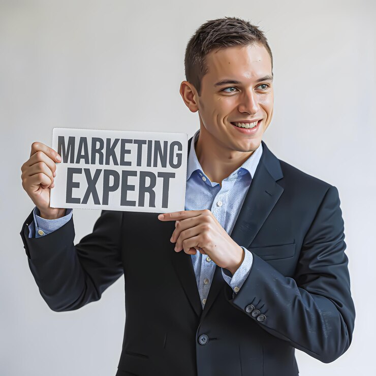 PSD marketing expert business man
