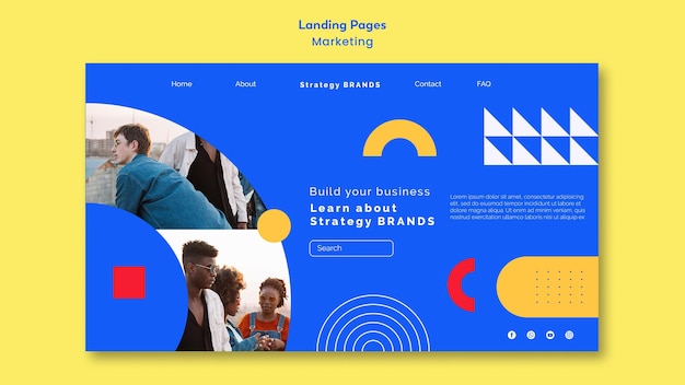 PSD marketing landing page