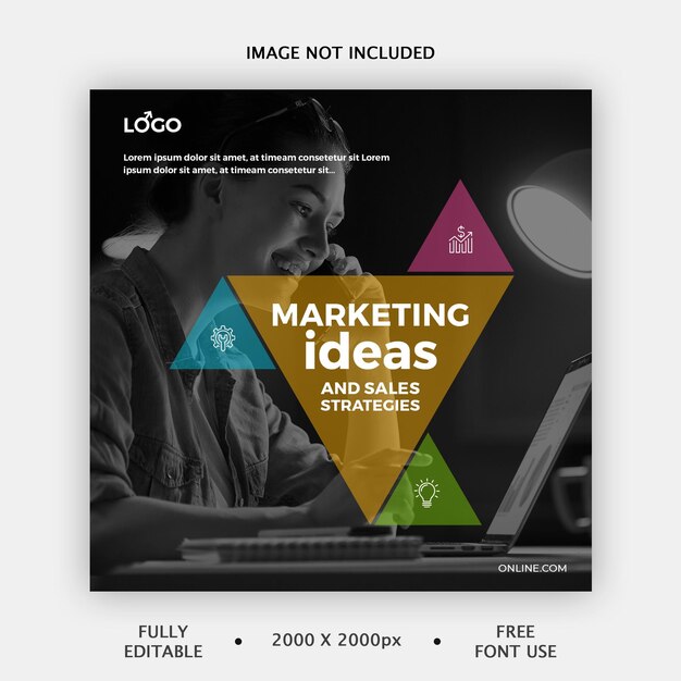 PSD marketing social media post