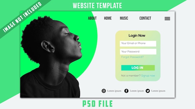 PSD marketing strategy landing page template