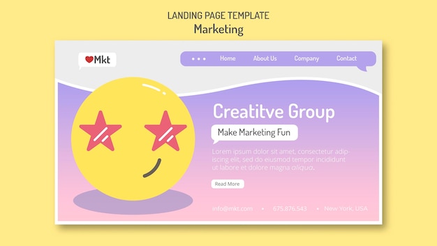 Marketing workshop landing page template