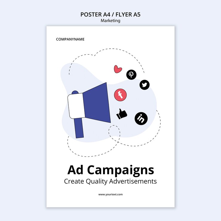 PSD marketingconcept poster sjabloon