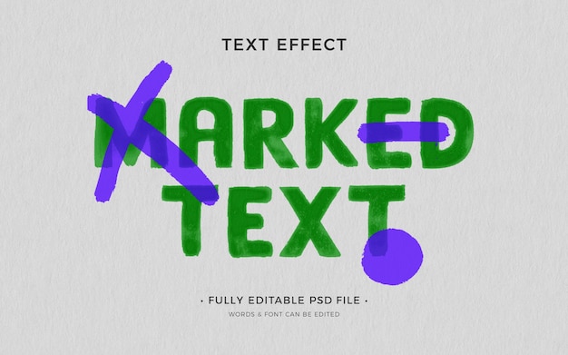 PSD marks text effect