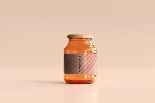 marmalade glass jar mockup