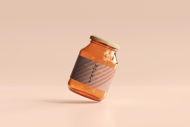 marmalade glass jar mockup