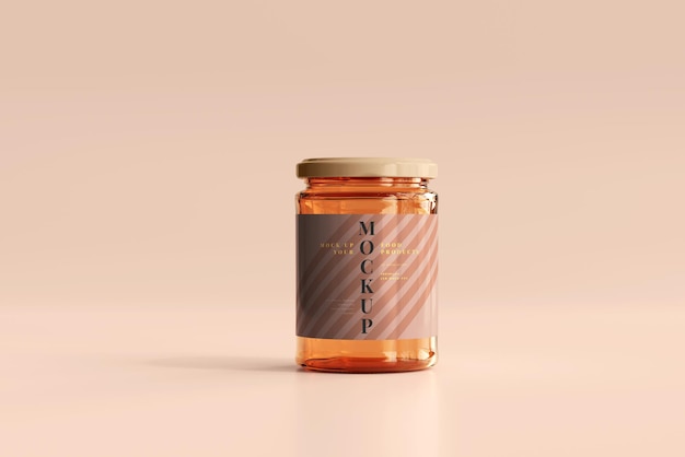 marmalade glass jar mockup