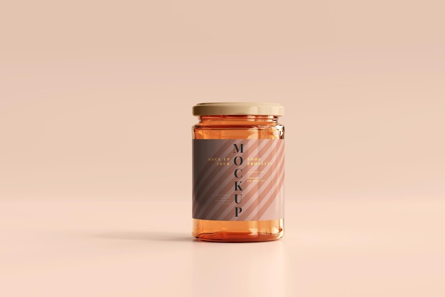 Mockup di barattolo di vetro marmellata