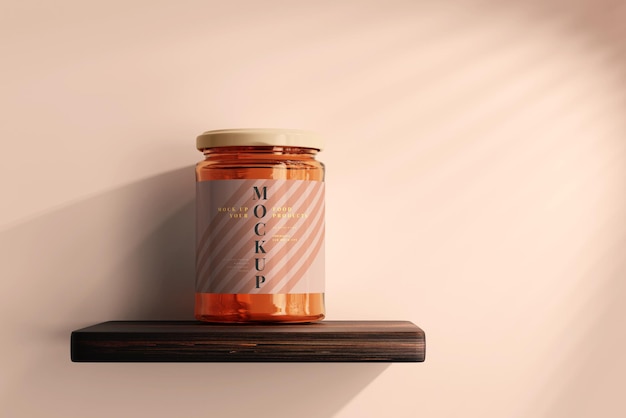 Marmalade glass jar mockup