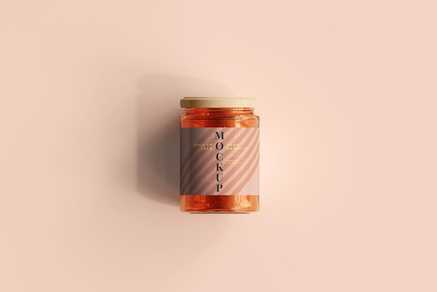 Mockup di barattolo di vetro marmellata