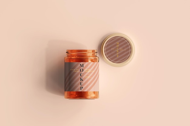 Marmalade glass jar mockup